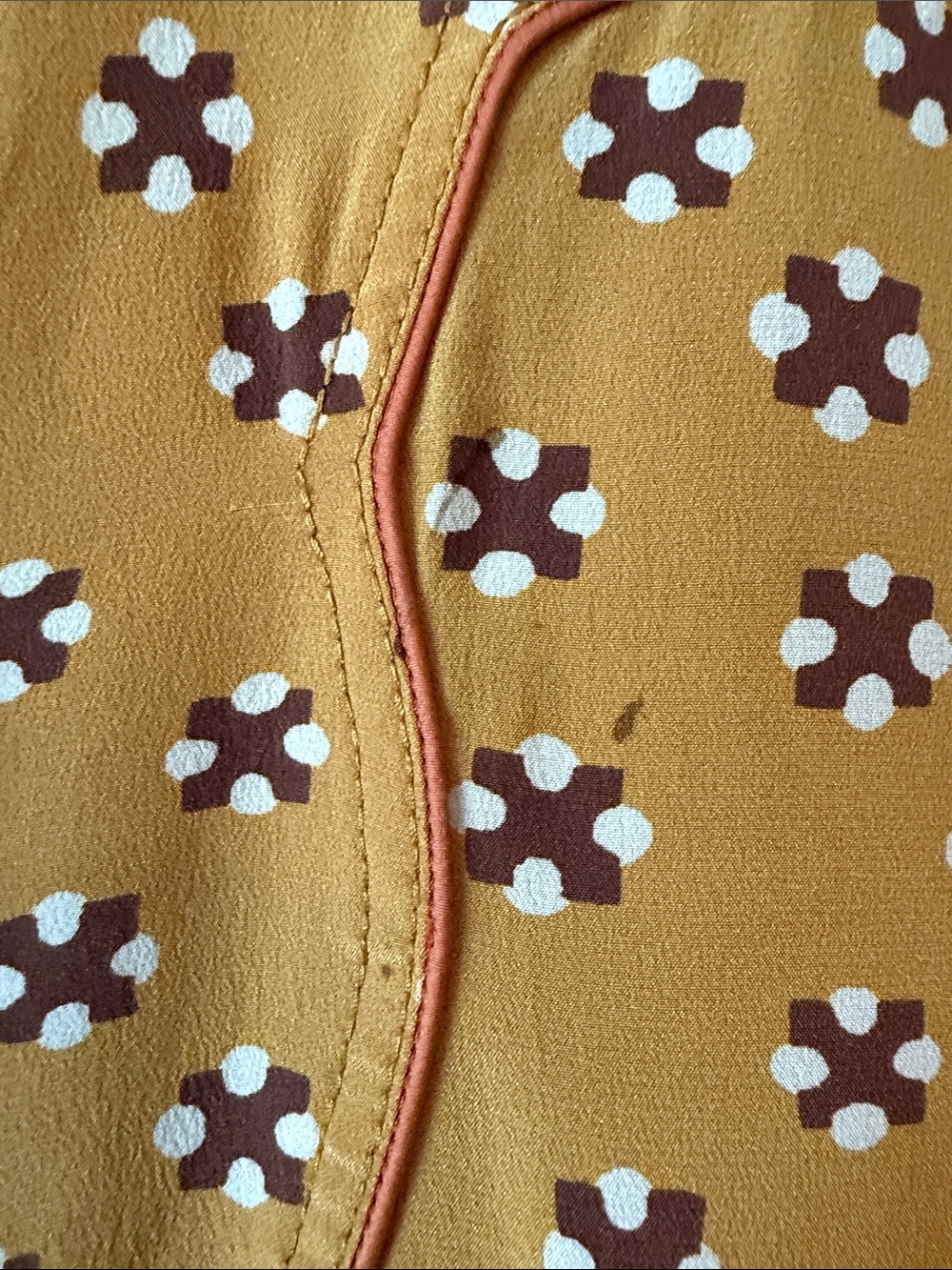 Johanna Ortiz Mustard Yellow Patterned Maxi Shirt Dress - Picture 5 of 6